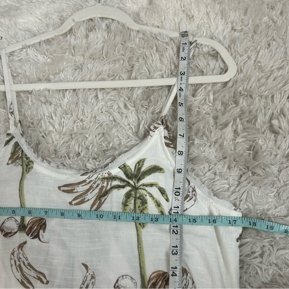 Barok Tropical Palm Tree Print Ivory Babe Doll Mini Dress NWT - Picture 10 of 11